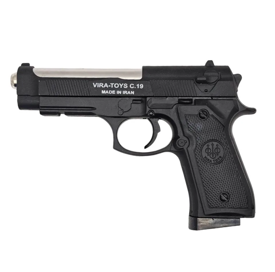 تفنگ بازی ناب سل مدل کلت خشاب خور C19 کد AIRSOFT GUN C19 مناسب برای نوجوانان