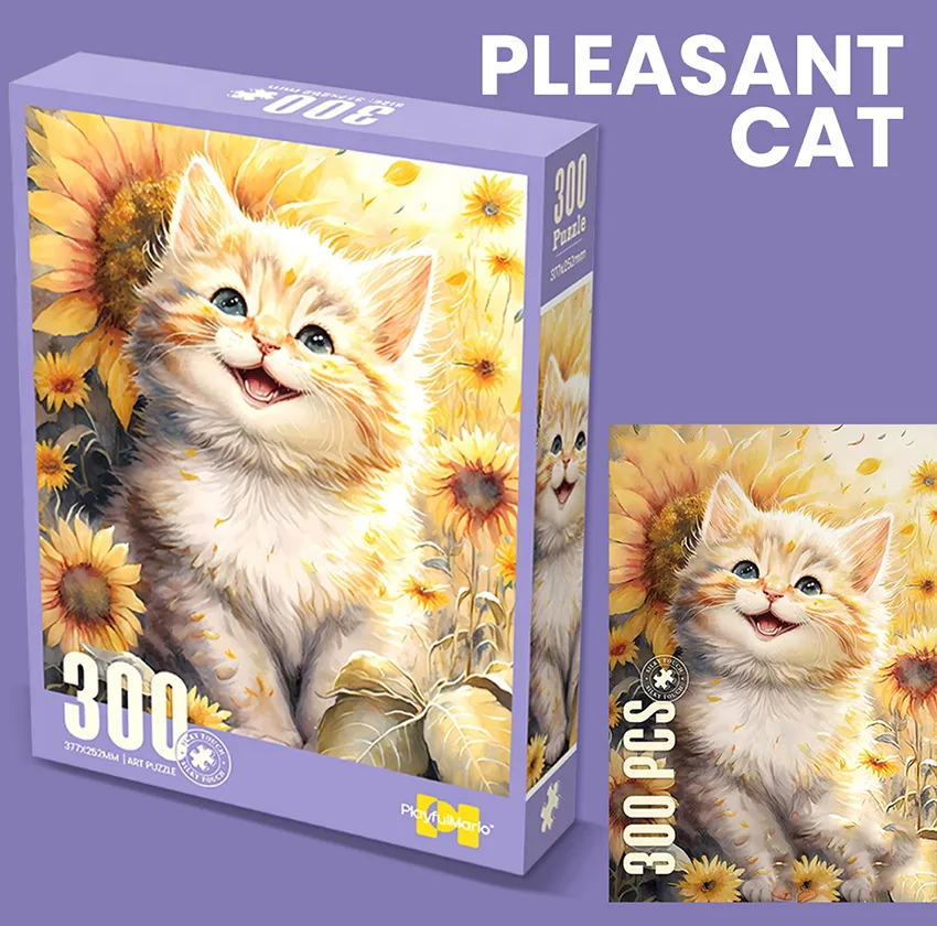 پازل 300 تکه پلی فول ماریو مدل گربه ملوس طرح Art کد 88801 مناسب برای 8 سال به بالا