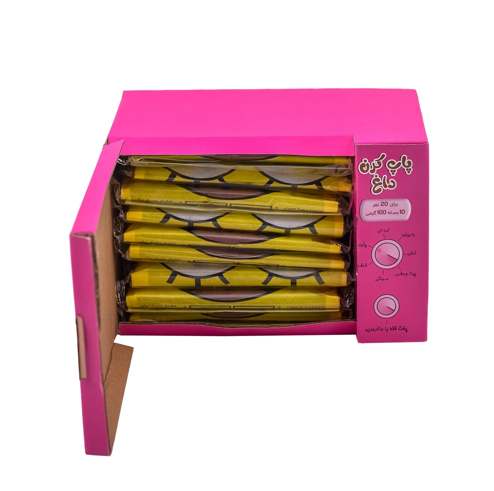 پاپ کورن نیمه آماده با طعم پنیری ماکروپف - 1000 گرم مجموعه 10 عددی