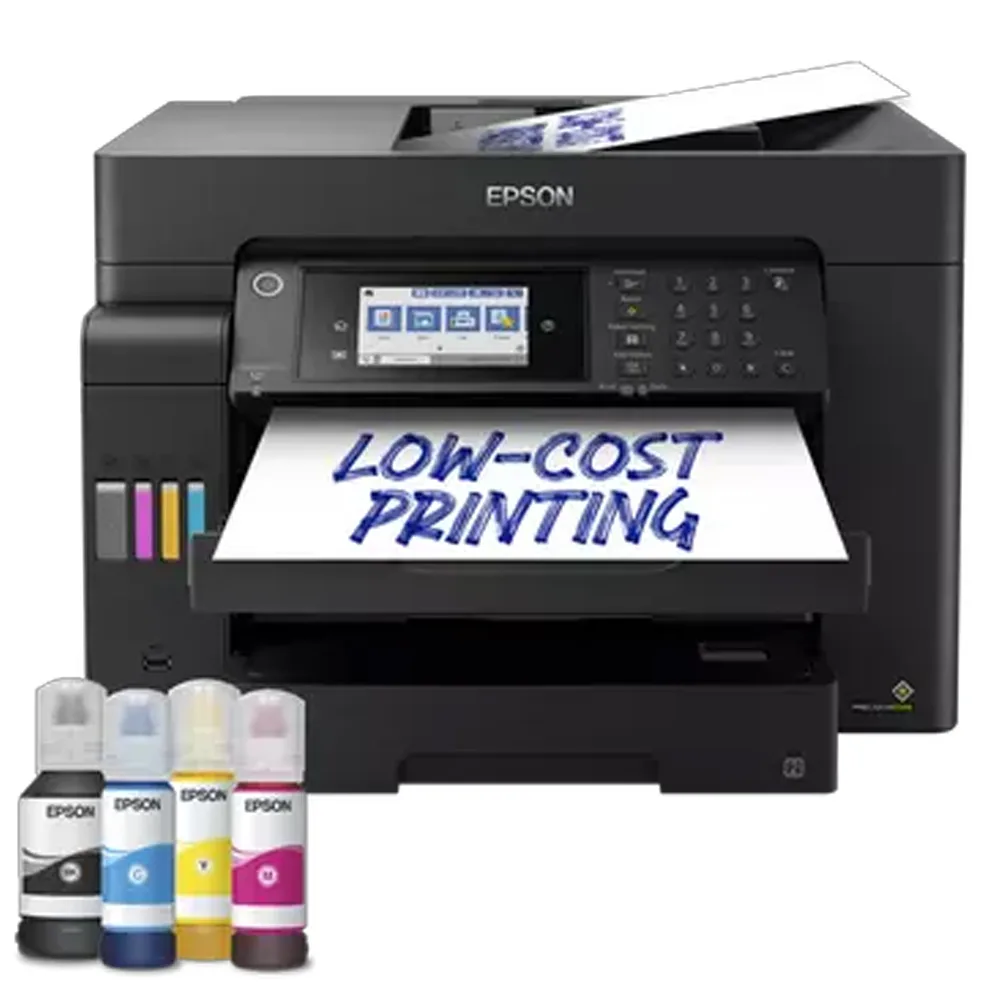 پرینتر جوهر افشان چندکاره رنگی اپسون مدل EcoTank L15150 با اتصال باسیم و بی‌سیم سایز چاپ A3+ با قابلیت چاپ دو رو