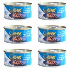 کنسرو گوشت قرمز تکه ای گوساله بهین  – 180 گرم بسته 6 عددی