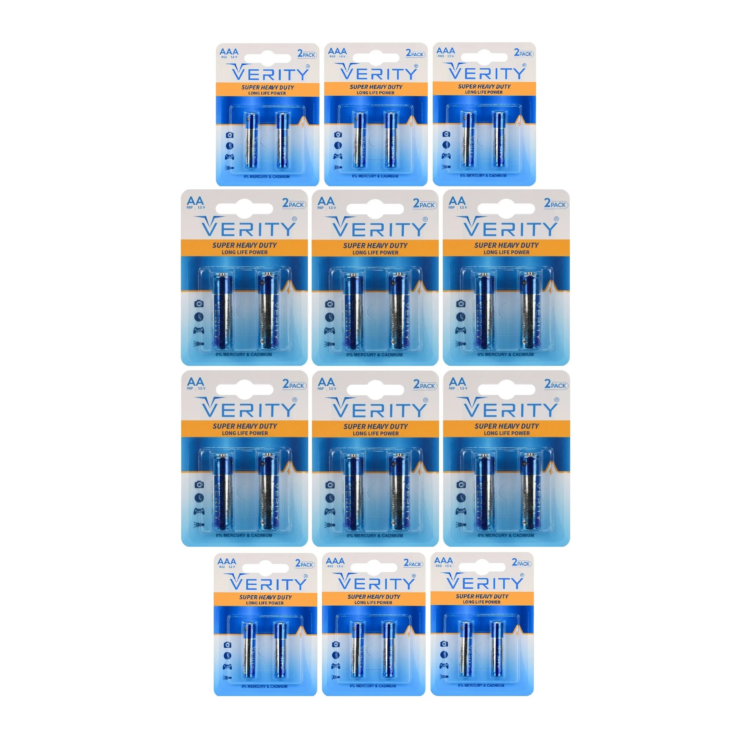 باتری قلم و نیم قلم وریتی مدل SUPER HEAVY DUTY بسته 24 عددی