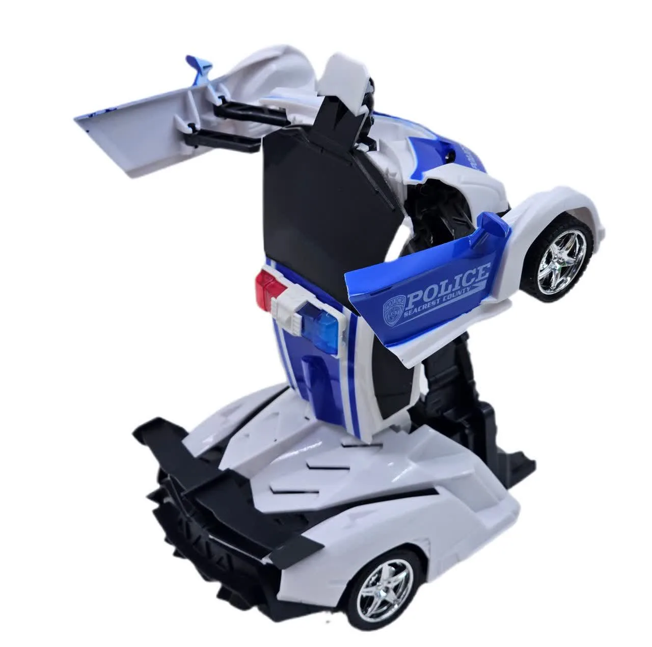 ماشین بازی کنترلی ناب سل مدل لامبورگینی پلیس تبدیل شونده شارژی چراغدار کد LAMBORGHINI REMOTE CONTROL DEFORMED CAR WITH LIGHT