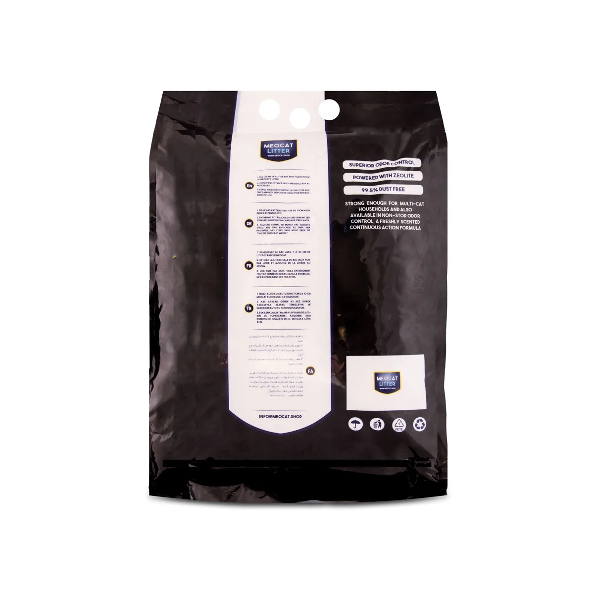 خاک بستر گربه میوکت مدل Carbon Activated Granule وزن 10 کیلوگرم