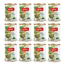 کنسرو سبزی سرخ شده شهدین – 350 گرم بسته 12 عددی