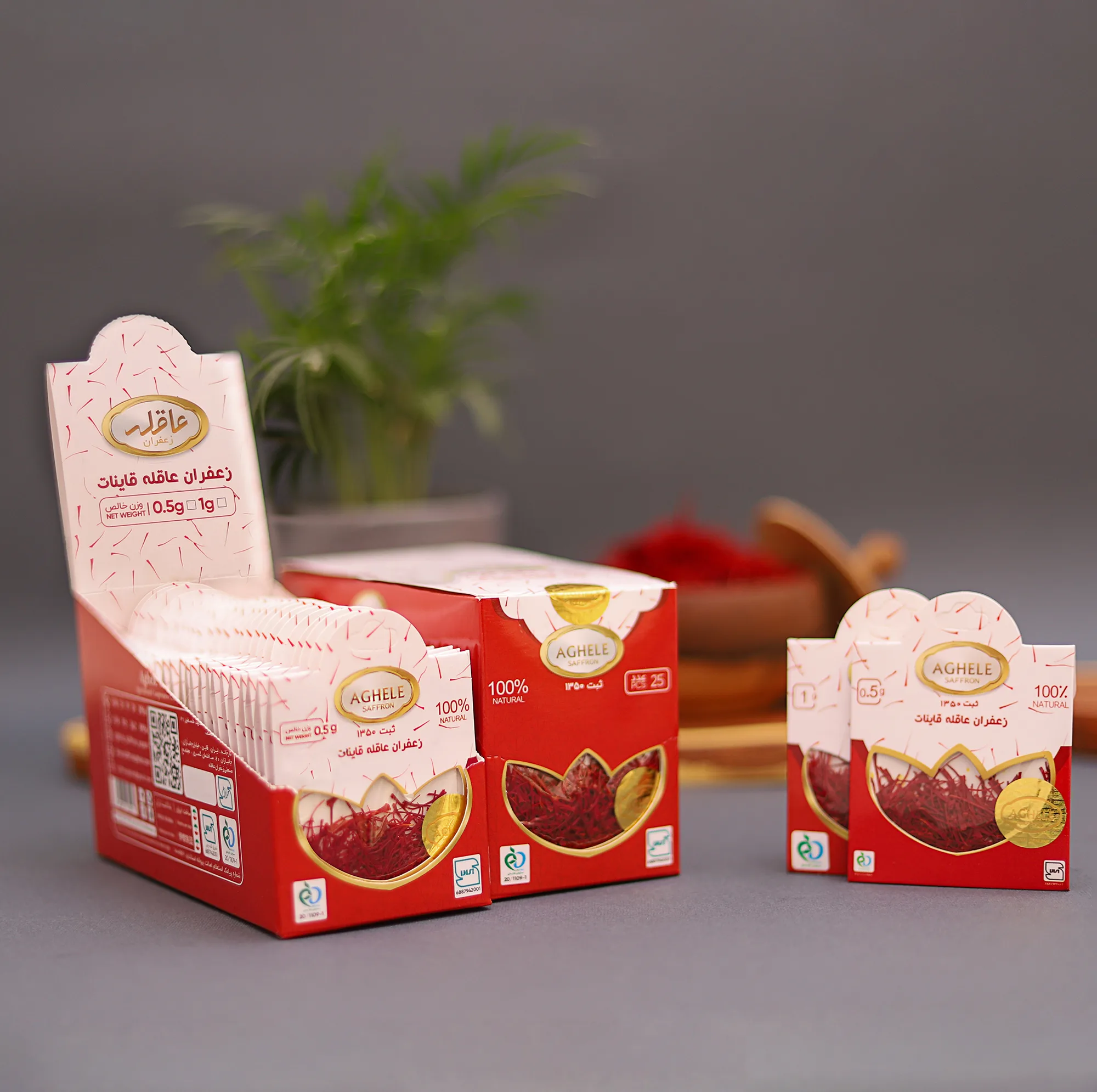زعفران پاکتی عاقله - 1 گرم بسته 25 عددی