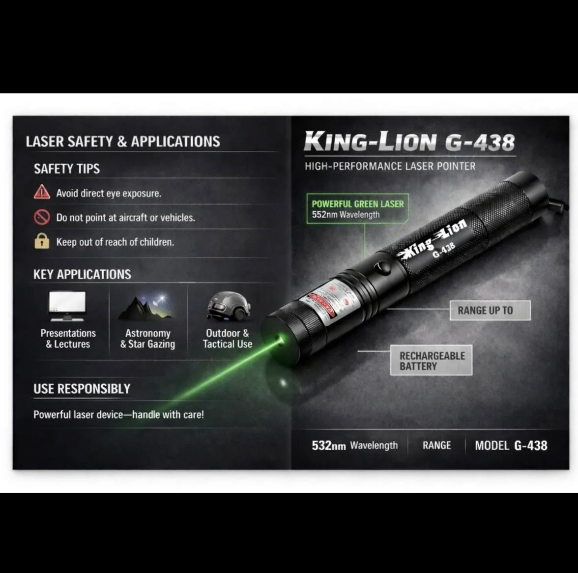 لیزر پوینتر کینگ لاین مدل G-438