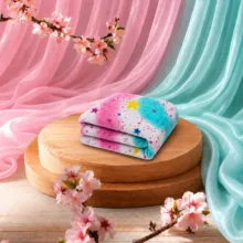 پتو مسافرتی 1 نفره مدل ستاره آبرنگی سایز 200x160 سانتی‌متر
