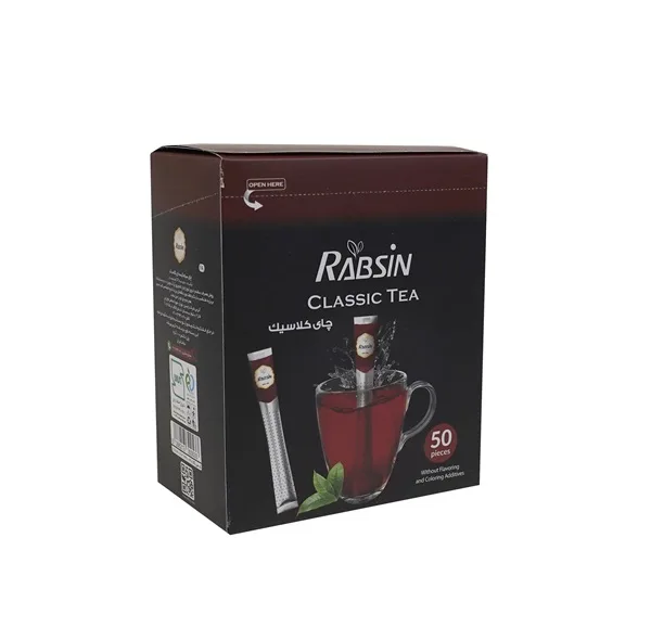 چای سیاه ساشه ای کلاسیک رابسین بسته 50 عددی