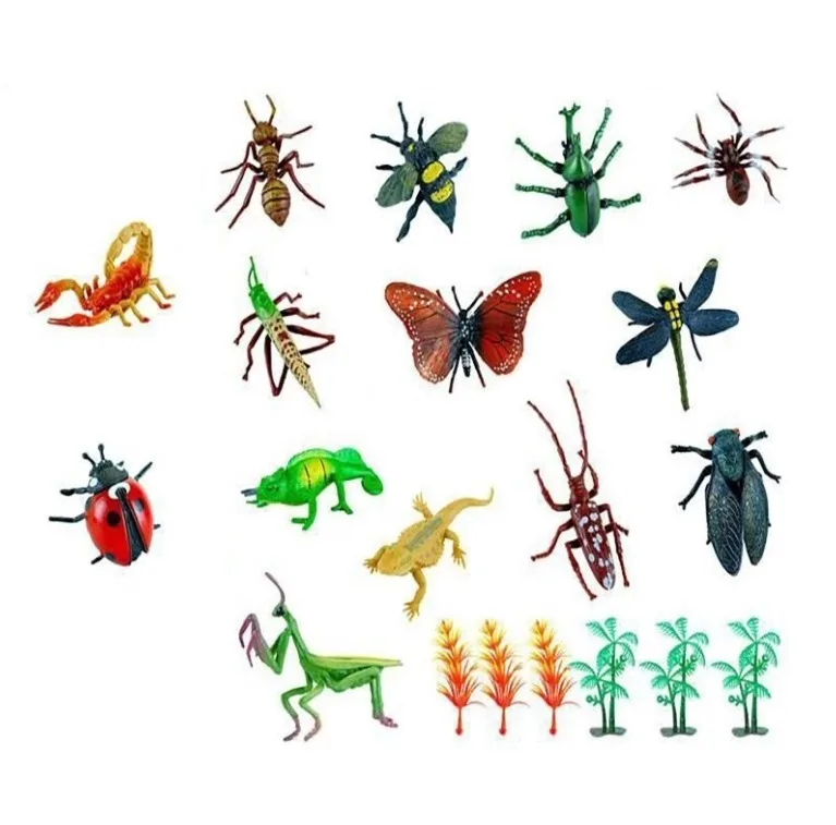 فیگور مدل حشرات طرح Wild Insects مجموعه 20 عددی