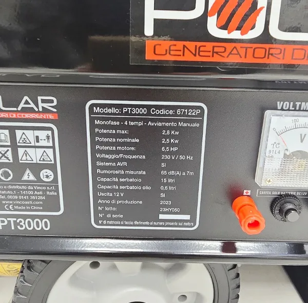 موتور برق بنزینی 6.5 اسب بخار پلار ژنراتور مدل PT3000