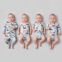 ست 5 تکه لباس راحتی نوزادی مدل New born کد Dino65