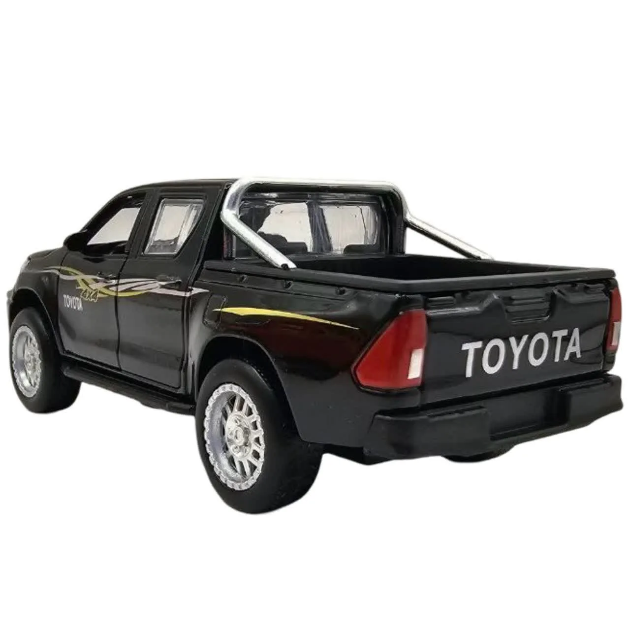 ماشین بازی ناب سل مدل تویوتا هایلوکس دو کابین فلزی چراغدار موزیکال کد Toyota Hilux Double Cab Metal with Lights& Musical