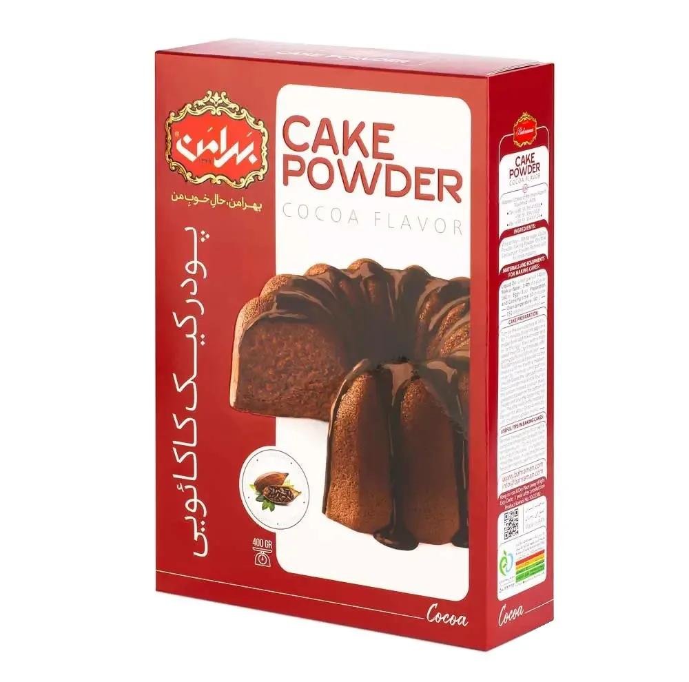 پودر کیک کاکائو بهرامن - 400 گرم مجموعه 2 عددی