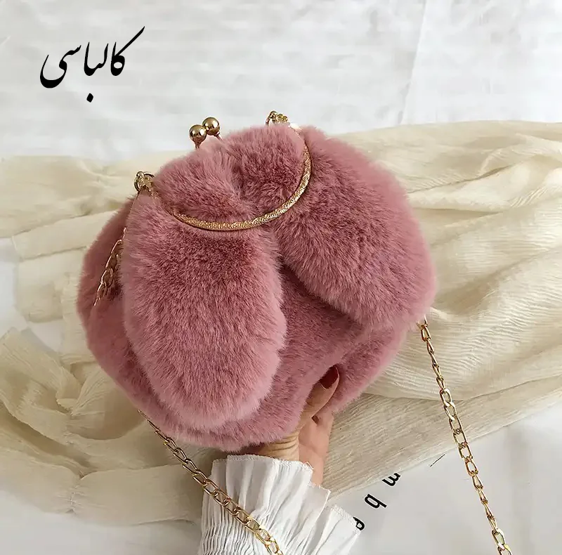 کیف رودوشی دخترانه مدل پولیشی طرح خرگوشی کد 101024