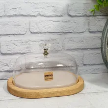 ظرف کره لیمون مدل پایه چوبی کد DH4902