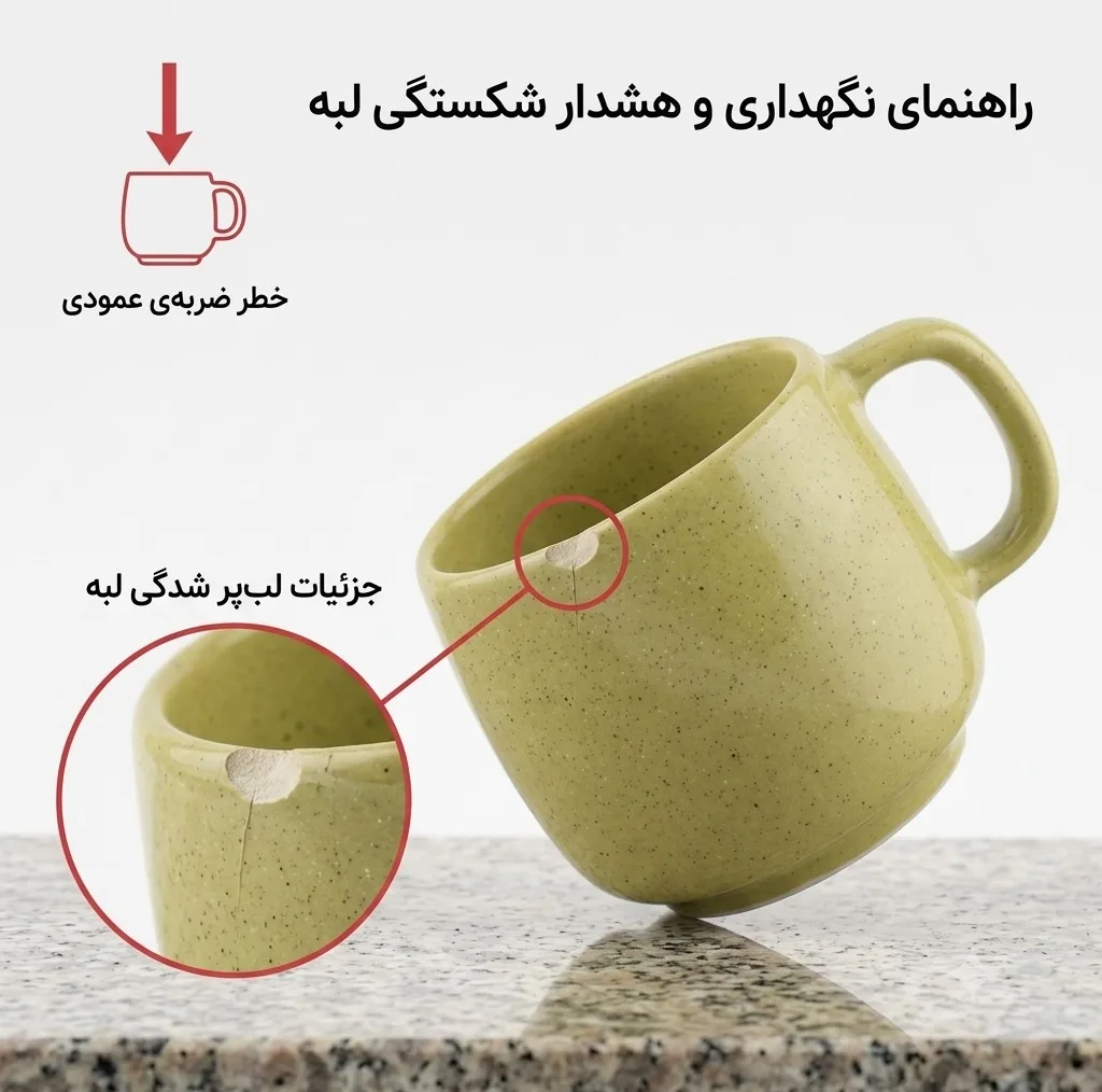 ماگ طرح لعاب براق خالدار مدل ضد شوک دمایی 00۲