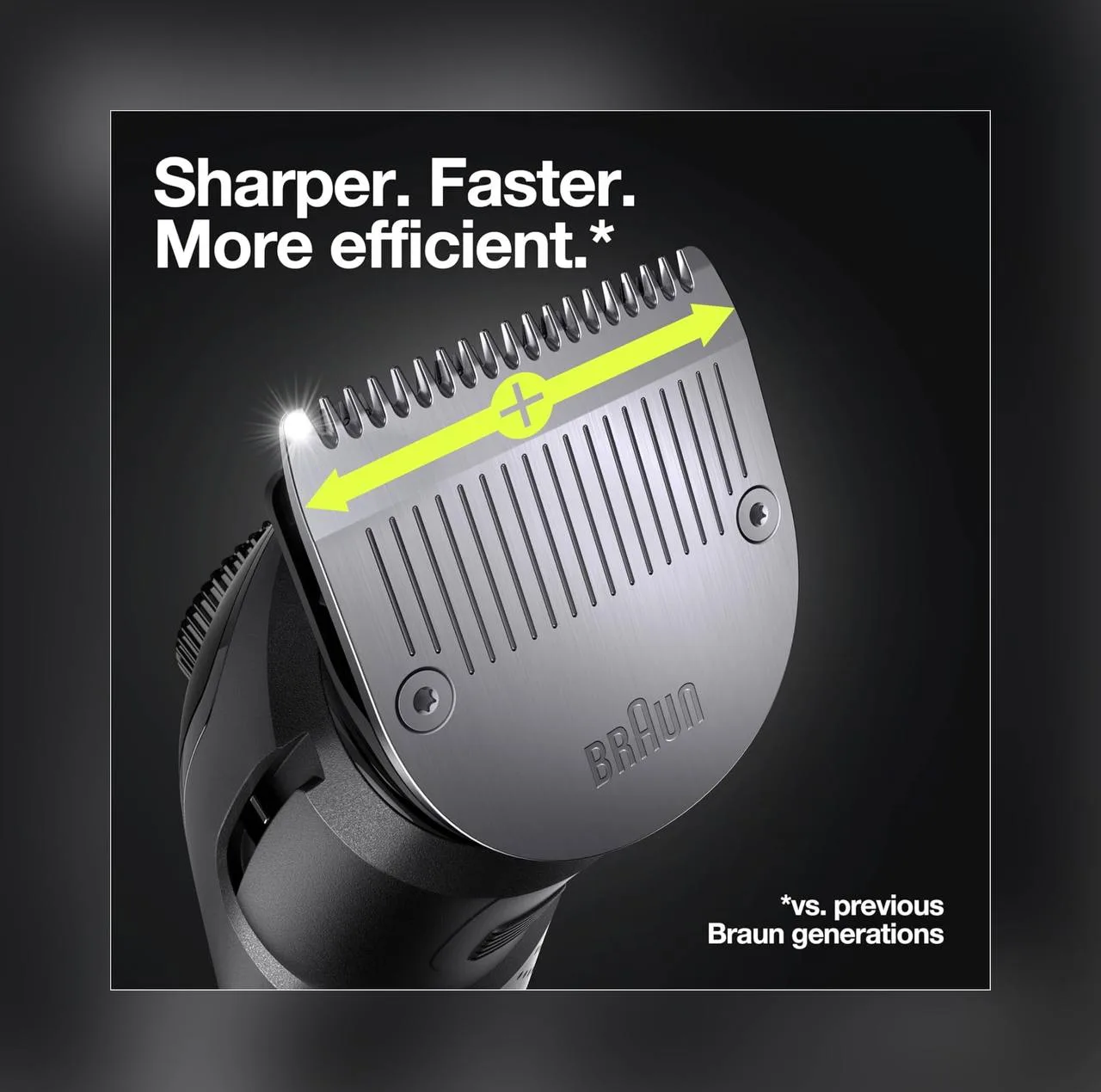 ماشین اصلاح صورت و بدن شارژی براون مدل BT7350 ضدآب با فناوری AutoSense، تیغههای خودتیزشونده استیل ضدزنگ، باتری لیتیومیون با 100 دقیقه کارکرد، شارژ سریع و تنظیم اصلاح با 39 شماره نیممیلیمتری