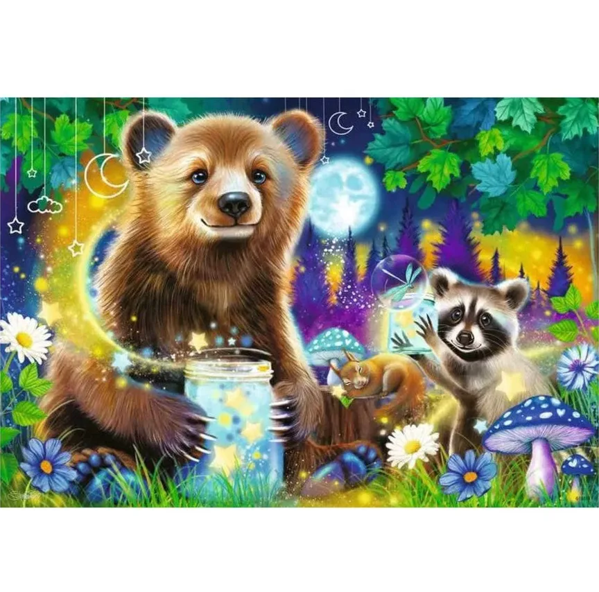 پازل 24 تکه راونزبرگر مدل Lovable Woodland Friends کد 12004160 مجموعه 2 عددی مناسب برای 4 سال به بالا