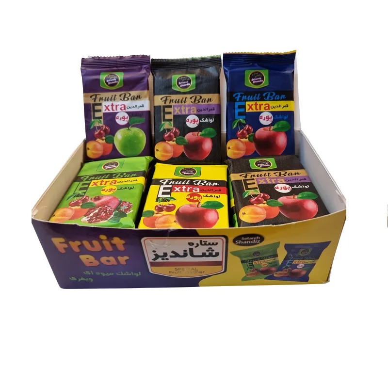 لواشک پذیرایی میوه ای ستاره شاندیز - 1500 گرم بسته 24 عددی