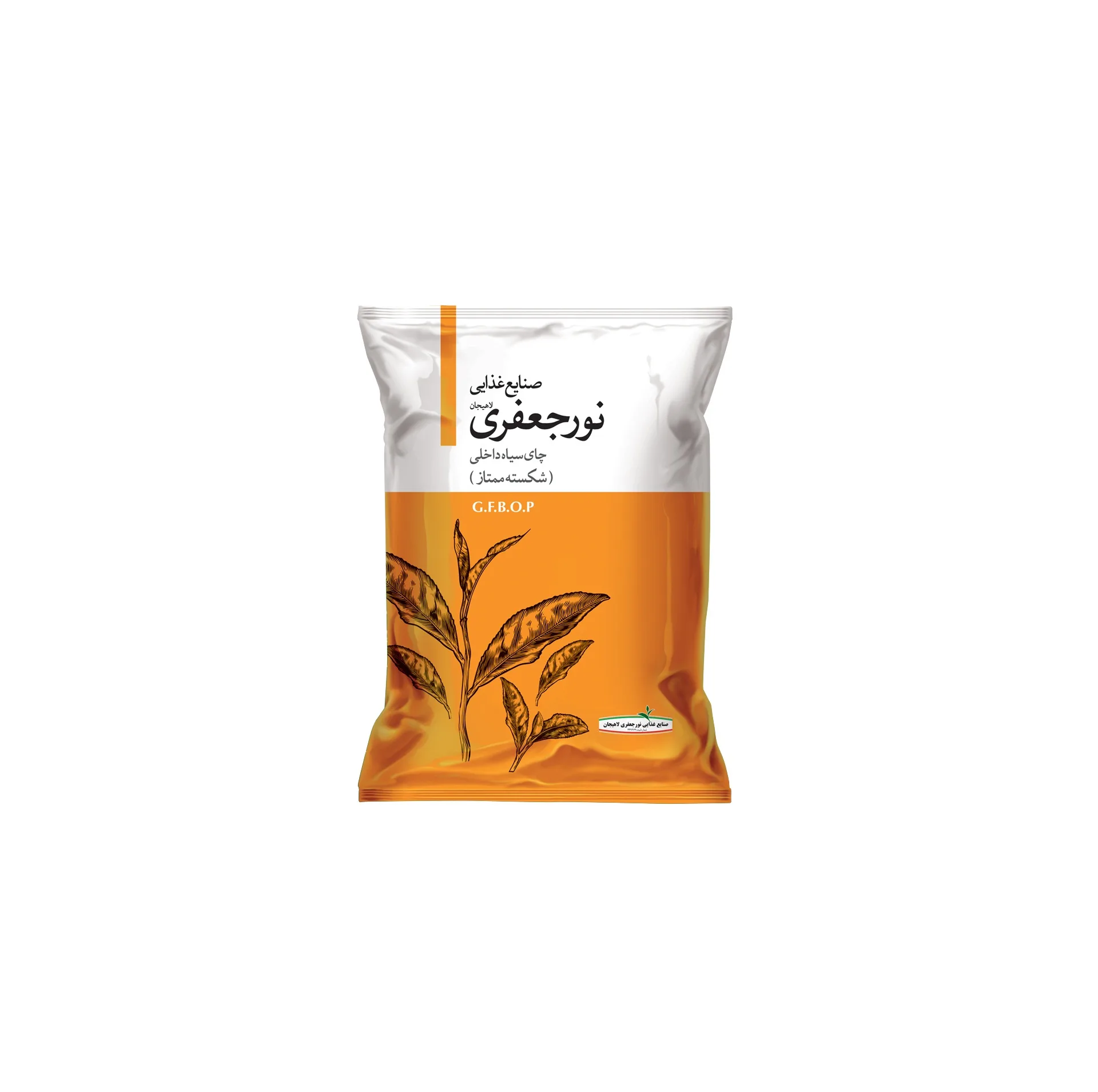 چای ایرانی سیاه شکسته ممتاز صنایع غذایی نورجعفری لاهیجان - 5 کیلوگرم بسته 10 عددی