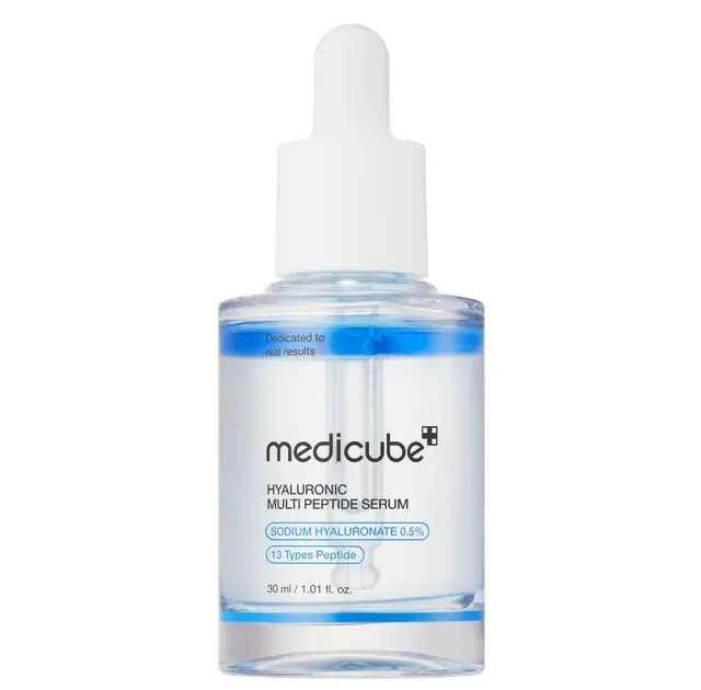 سرم آبرسان و جوانساز پوست مدیکیوب مدل Hyaluronic Multi Peptide مناسب برای انواع پوست حجم 30 میلی‌لیتر
