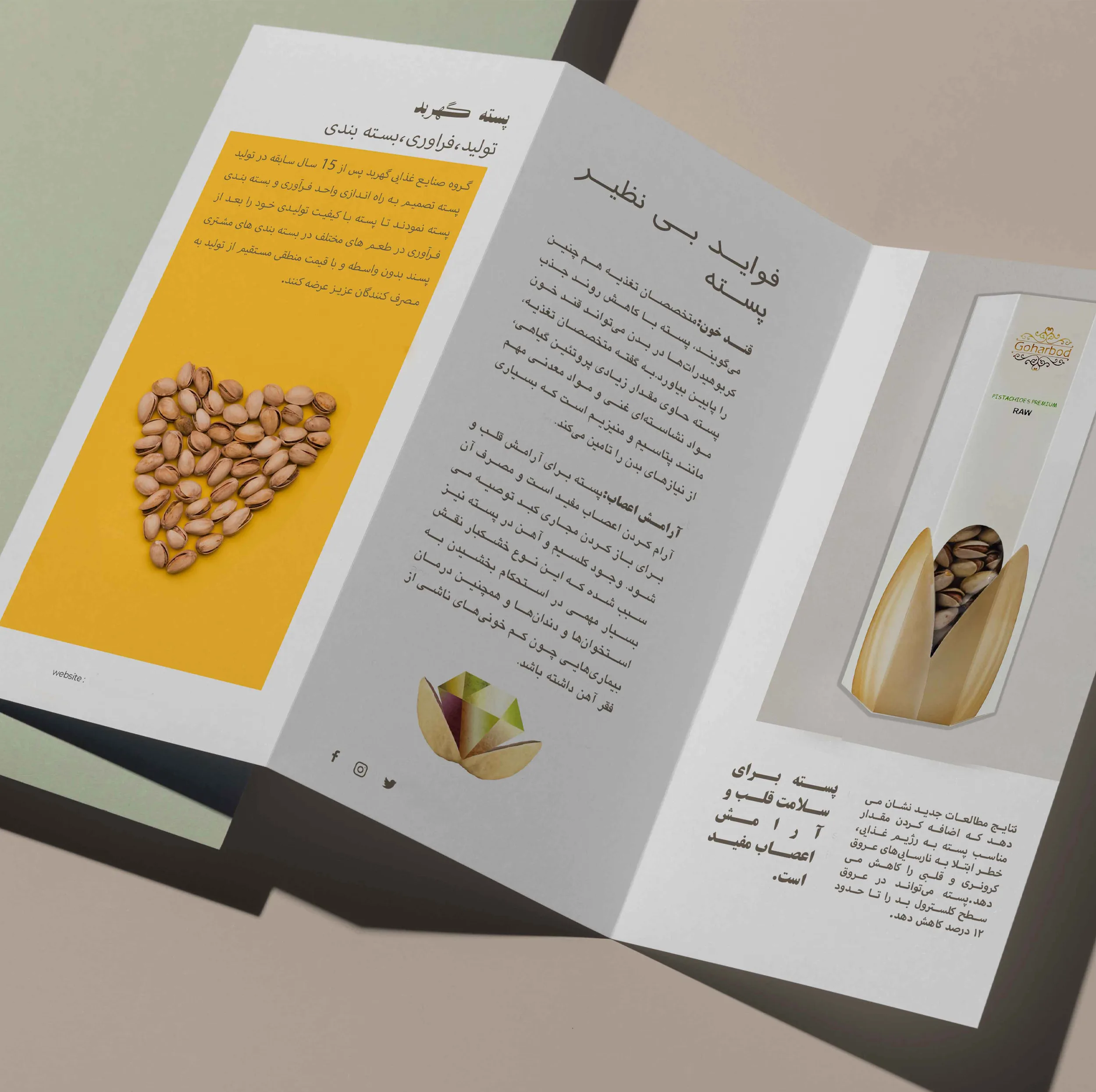 پسته فندقی نمکین زعفرانی گهربد - 600 گرم
