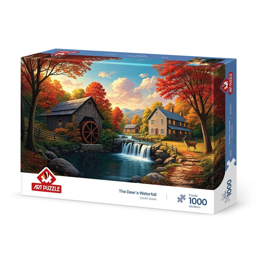 پازل 1000 تکه آرت پازل مدل The Deer's Waterfall كد 41045 مناسب نوجوان و بزرگسال