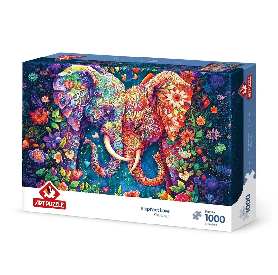 پازل 1000 تکه آرت پازل مدل Elephant Love كد 41038 مناسب نوجوان و بزرگسال