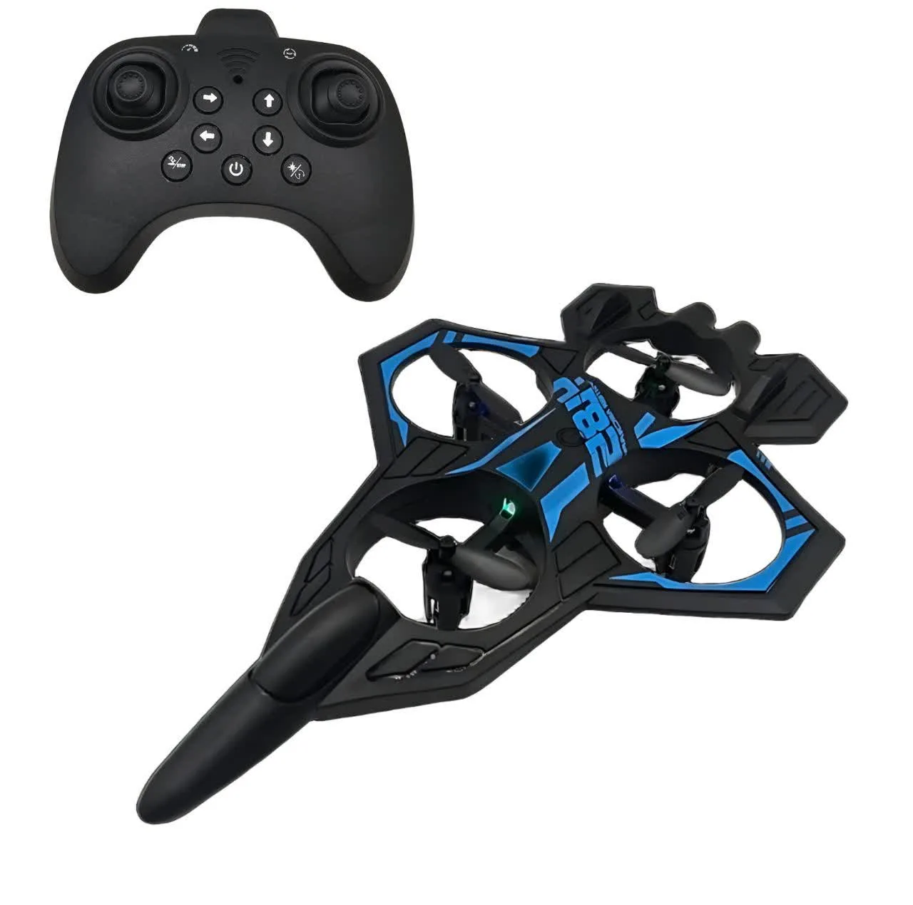 هواپیما بازی ناب سل مدل جت جنگنده کنترلی عمود پرواز شارژی چراغدار کد  Airplane Toy Jet Fighter Model, Vertical Flight, Rechargeable, Control, with Lights 2.4GHZ