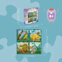 پازل راونزبرگر مدل Dinosaurs کد 12004003 مجموعه 4 عددی مناسب برای 4 سال به بالا