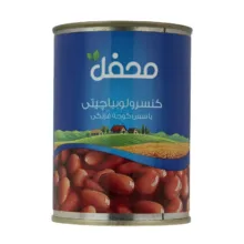 کنسرو لوبیا چیتی محفل در سس گوجه فرنگی - 380 گرم بسته 12عددی