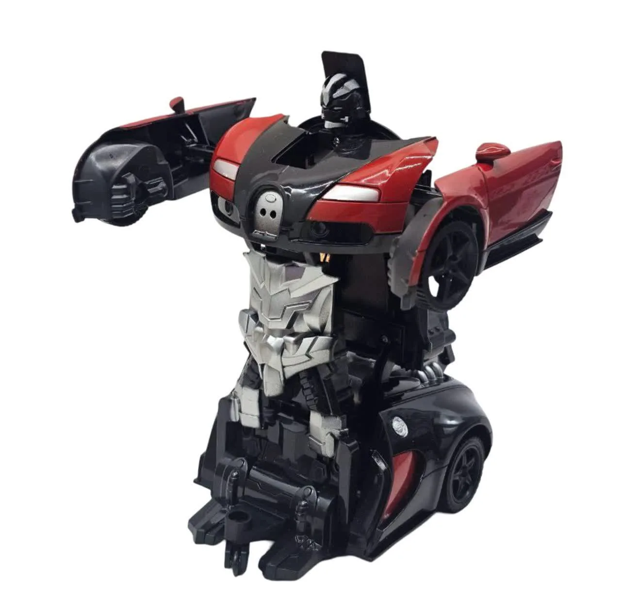 ماشین بازی کنترلی ناب سل مدل بوگاتی شارژی تبدیل شونده دودزا چراغدار Bugatti rechargeable remote control game machine with smoke and lights