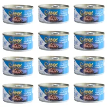 کنسرو گوشت قرمز تکه ای بهین – 180 گرم بسته 12 عددی