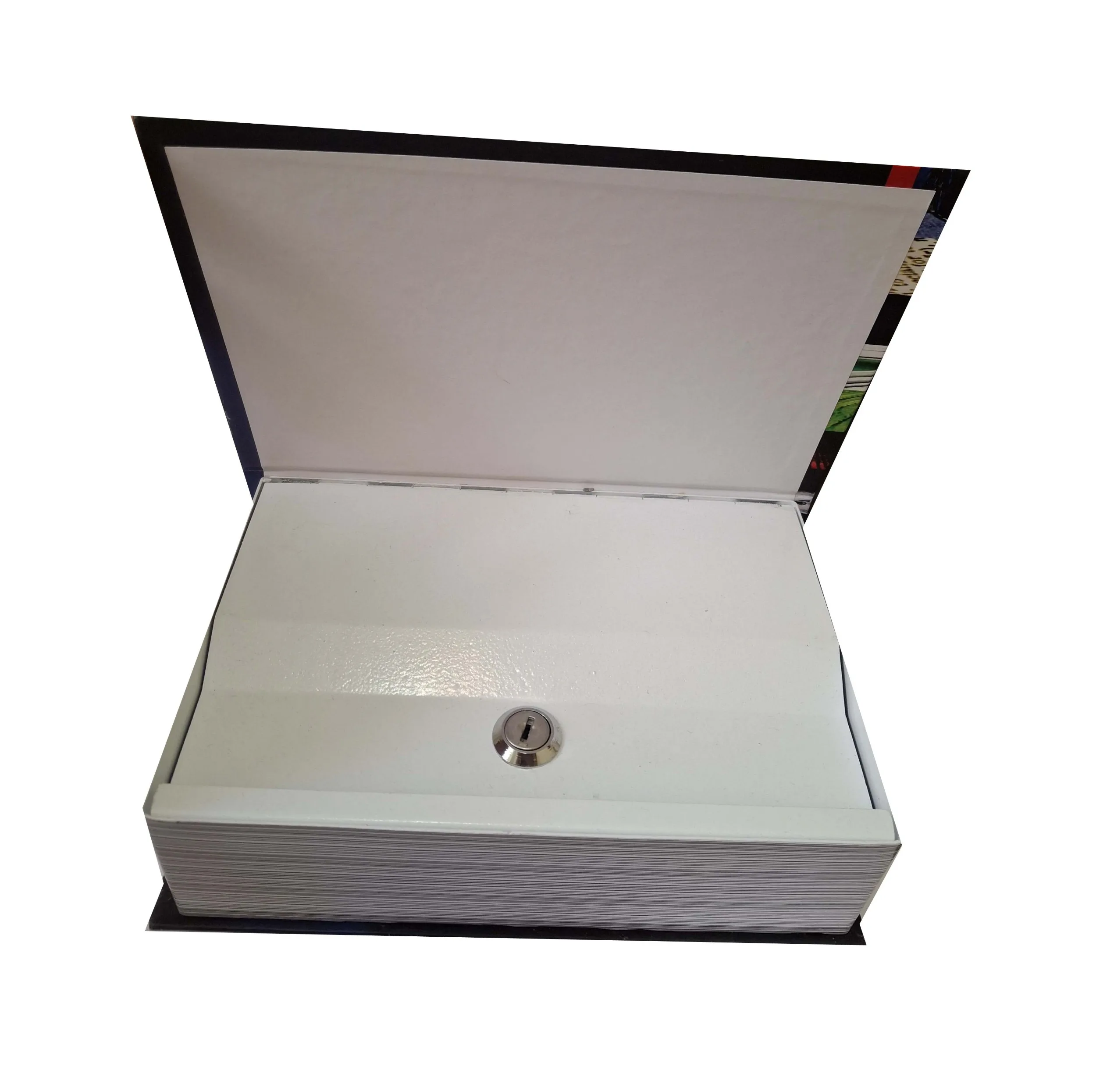 گاوصندوق مدل کتابی طرح رمان پاستیل های بنفش قفل کلیدی وزن 1.155 کیلوگرم