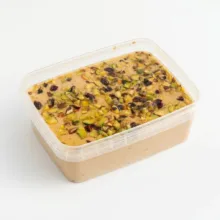 حلوا ارده شیره انگور با تزئین پسته – 500 گرم