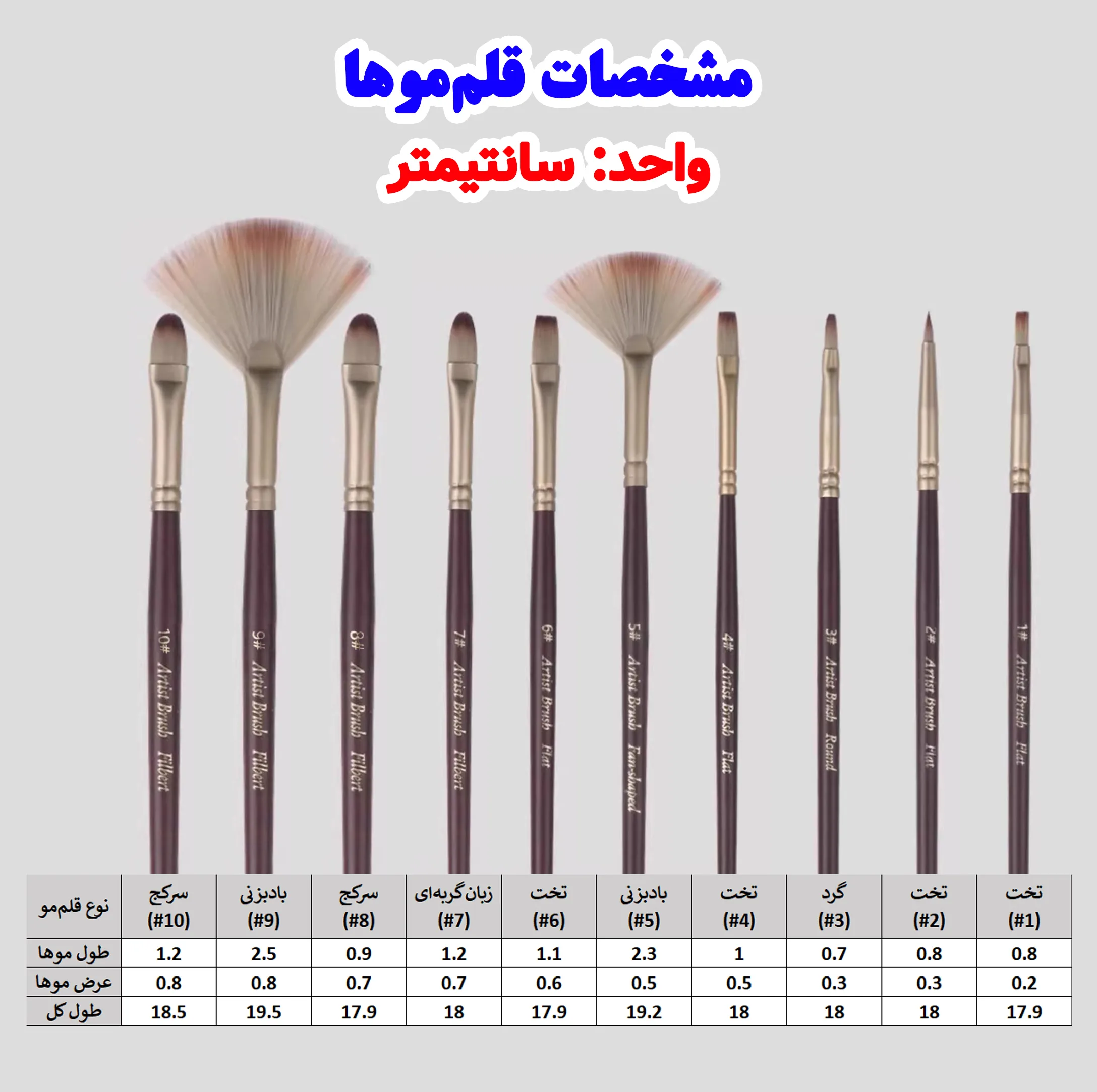 ست قلم مو جیورجیونی مدل Gio24 مجموعه 24 عددی
