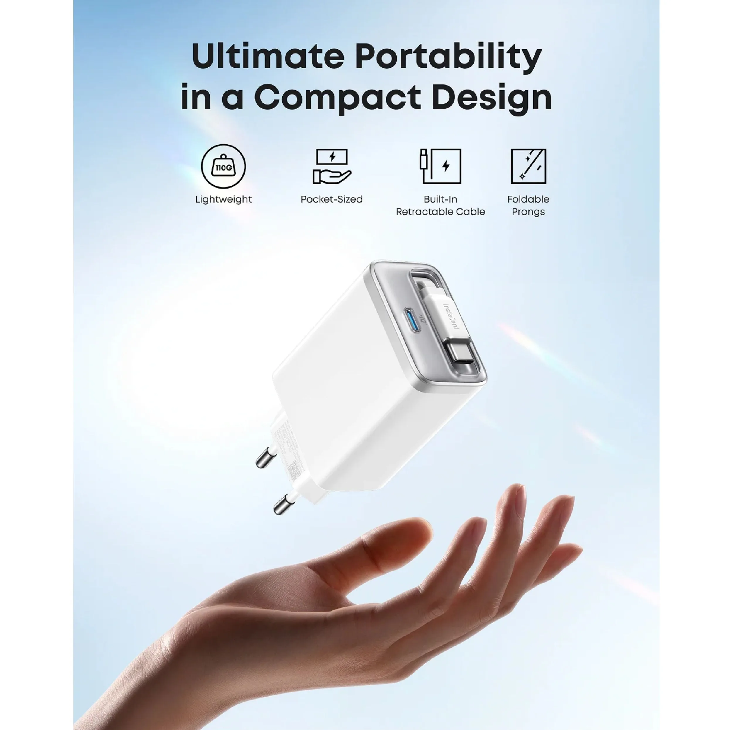 شارژر دیواری 35 وات انکر مدل A2658 به همراه کابل USB-C