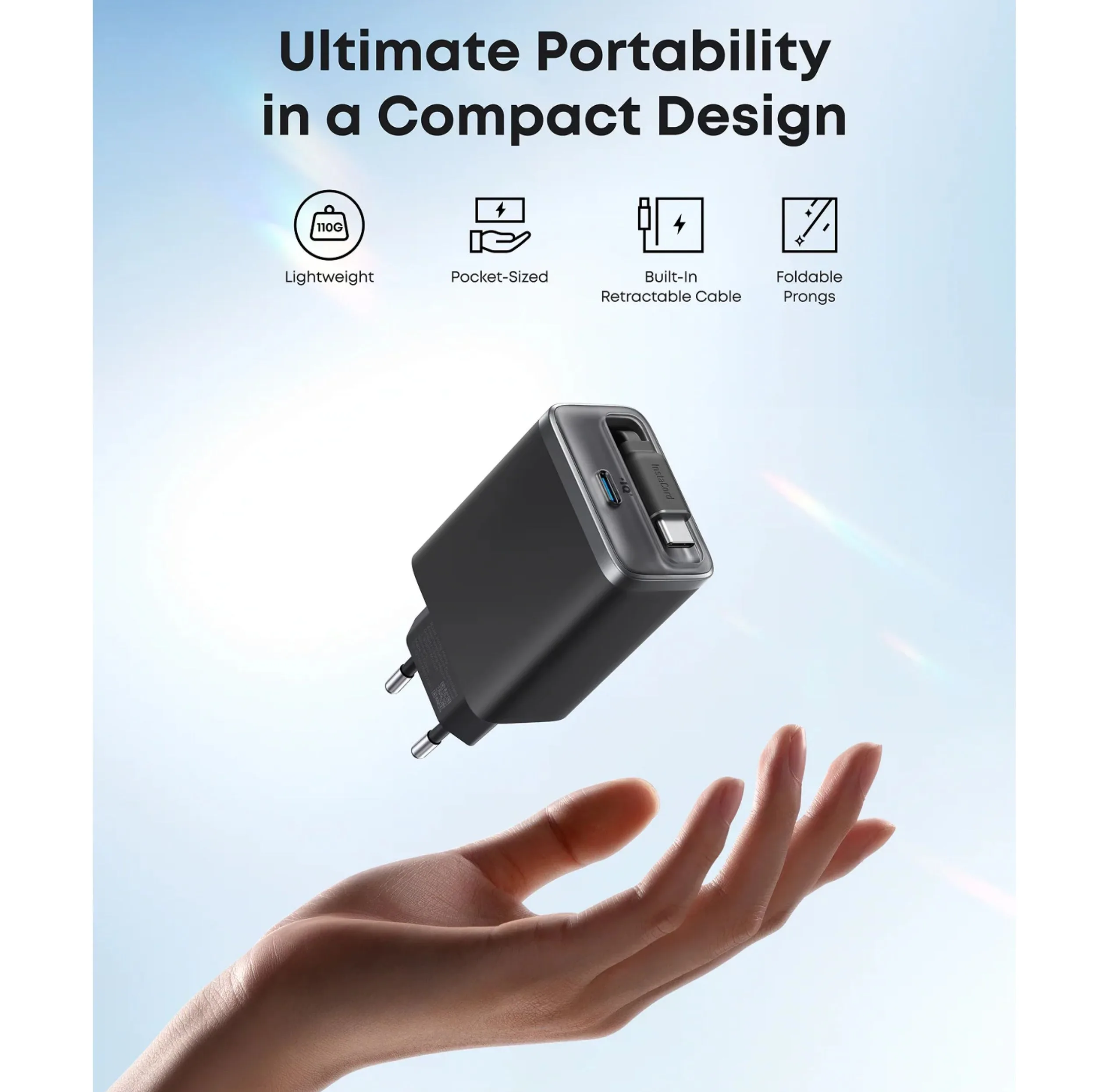 شارژر دیواری 35 وات انکر مدل A2658 به همراه کابل USB-C