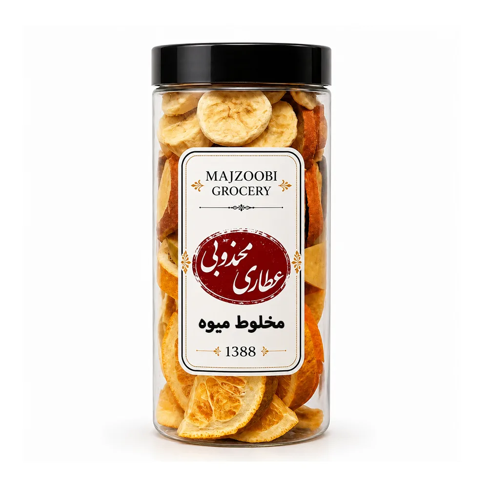 مخلوط میوه خشک پفکی مجذوبی - 100 گرم