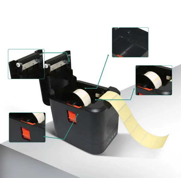 پرینتر لیبل زن اسکار مدل pos 46LD به همراه دو رول ليبل