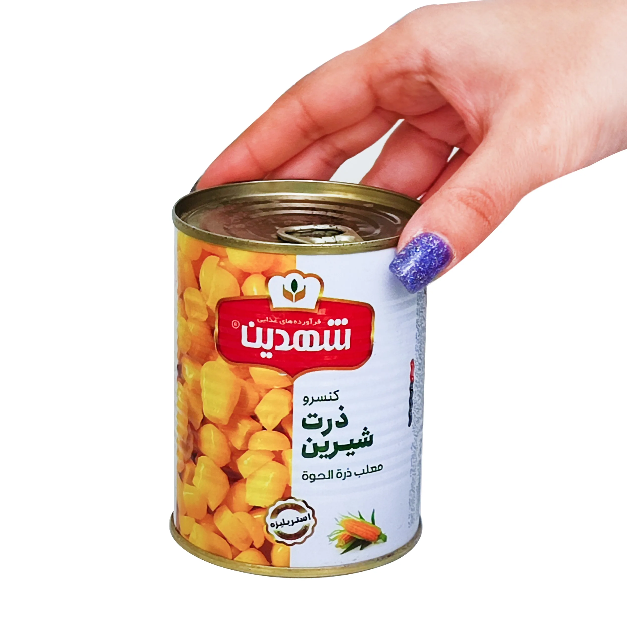 کنسرو ذرت شیرین شهدین - 370 گرم بسته 12 عددی