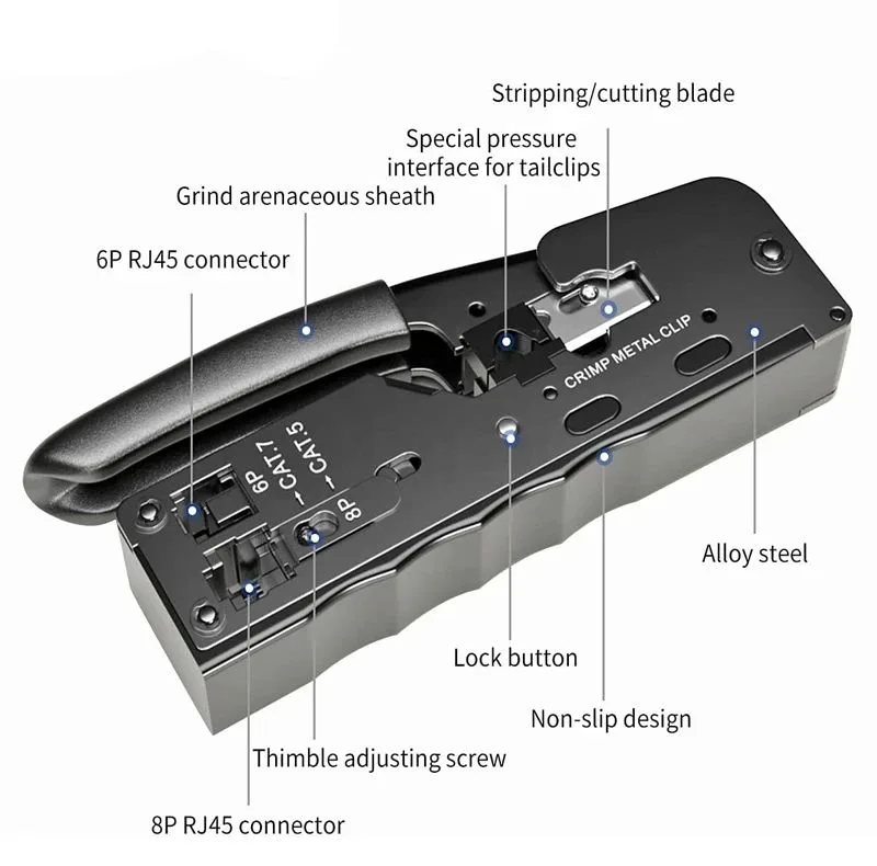 آچار سوکت زن شبکه مدل OPEN END-CAT7B