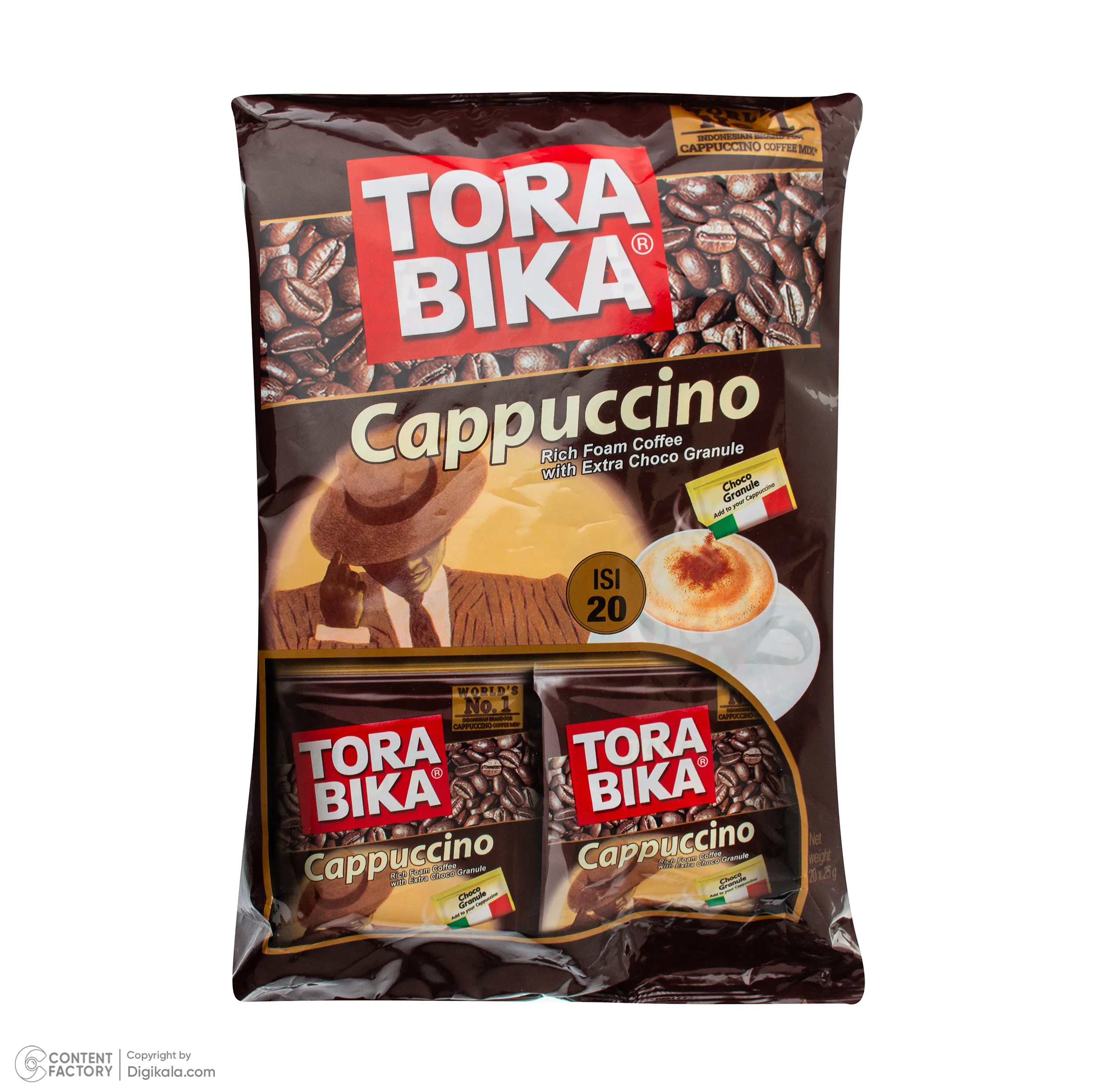 پودر کاپوچینو ترابیکا - 25 گرم بسته 20 عددی