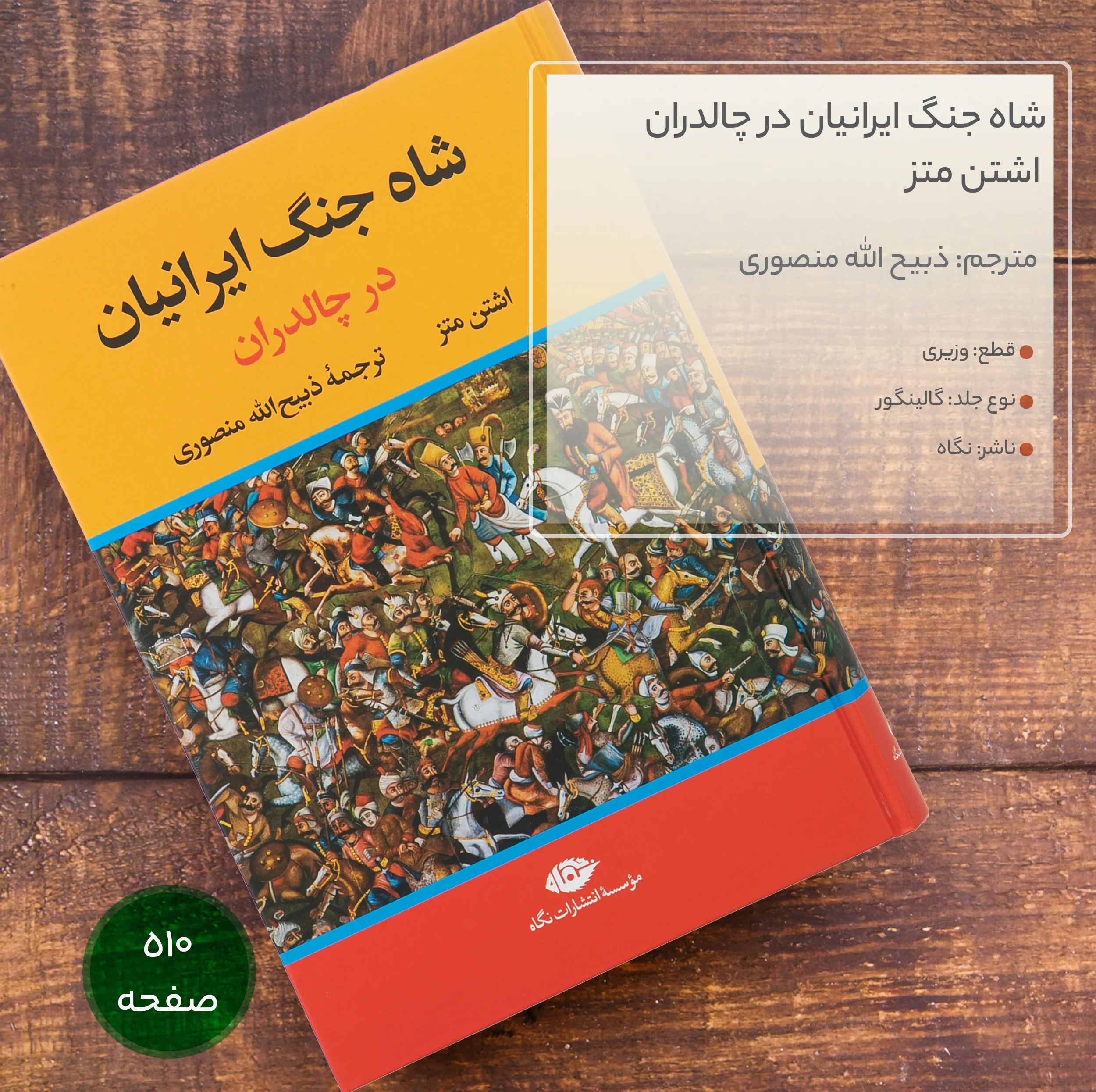 کتاب شاه جنگ ایرانیان در چالدران اثر اشتن متز نشر نگاه