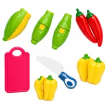 ست اسباب بازی مدل میوه برشی طرح سینی و چاقو کد 623-507