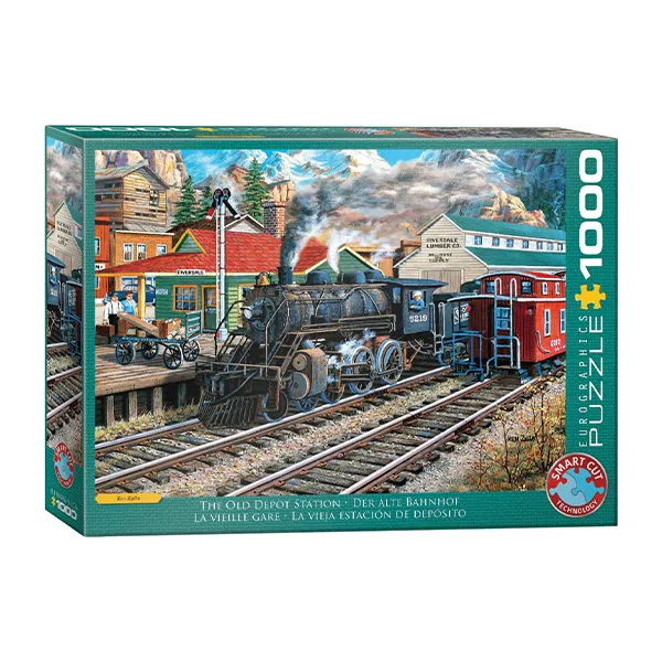 پازل 1000 تکه یوروگرافیکس پازلز مدل The Old Depot Station كد 5876 مناسب نوجوان و بزرگسال
