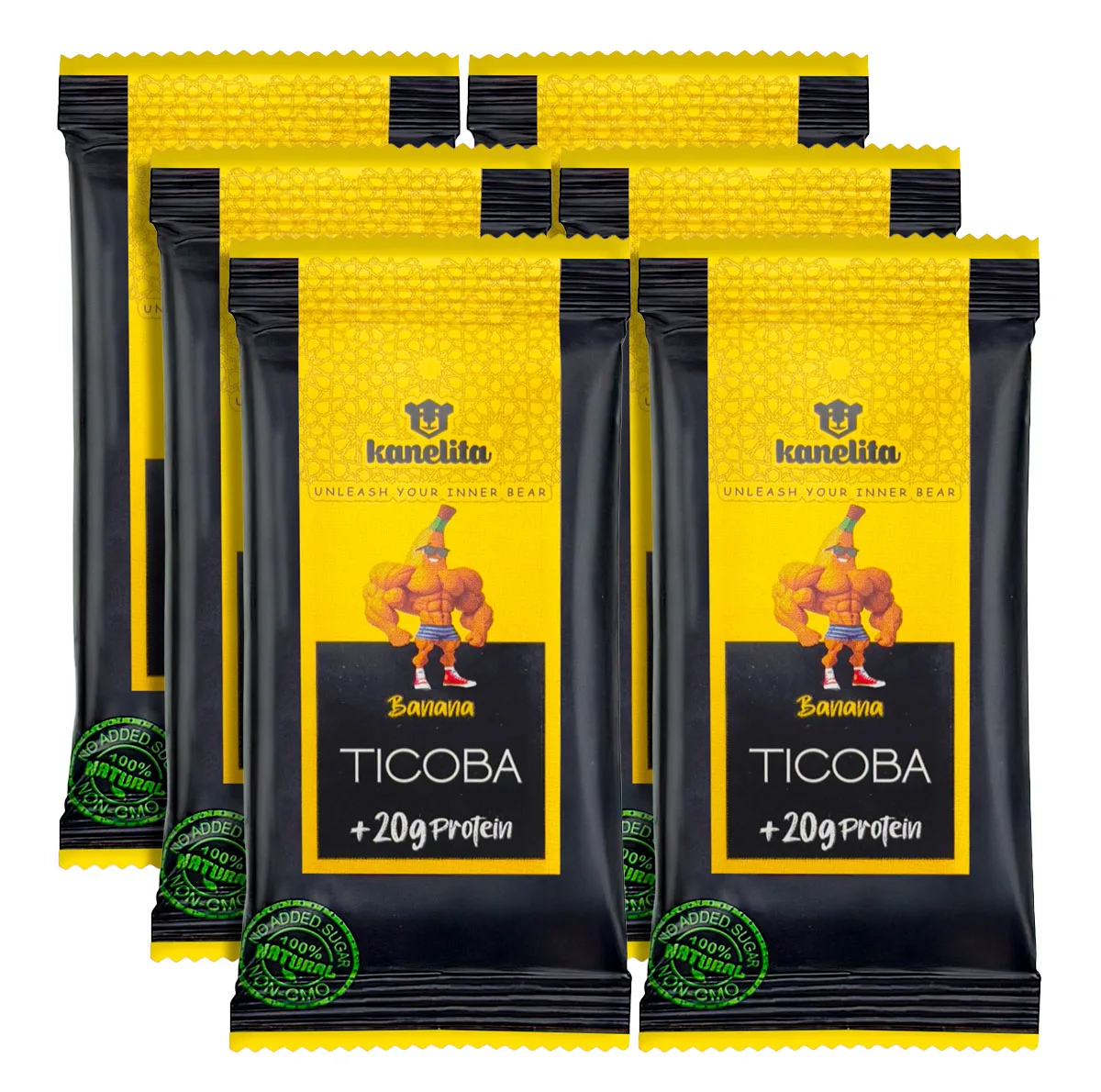 پروتئین بار موز تیکوبا کنلیتا - 50 گرم بسته 6 عددی