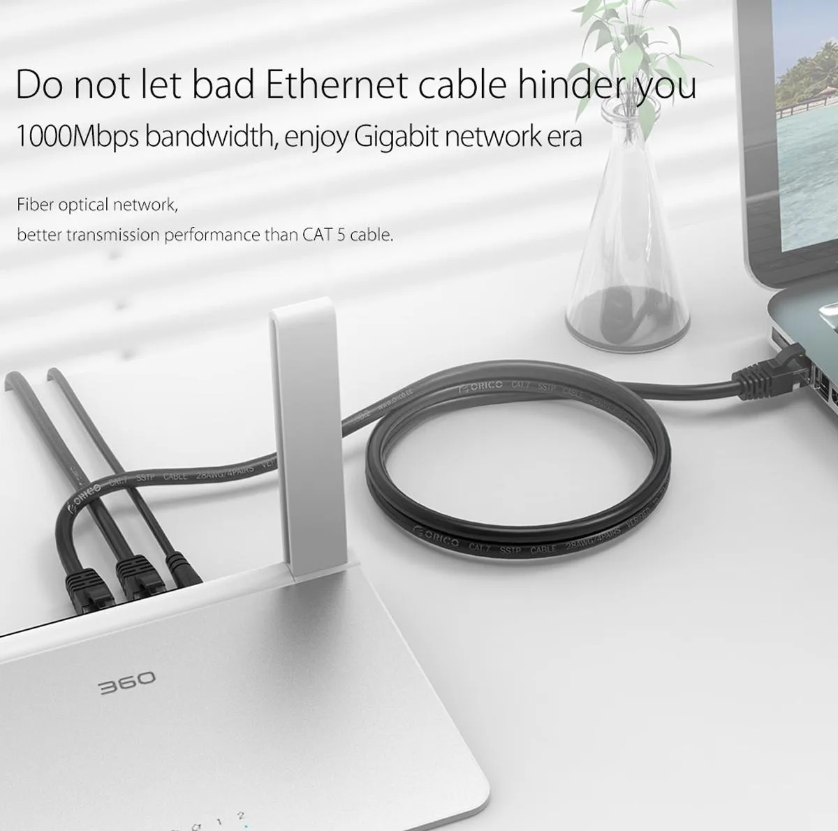 کابل شبکه CAT6 اوریکو مدل PUG-C6 طول 3 متر