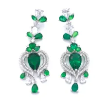 گوشواره آویز زنانه کلیو مدل جواهری KYG017